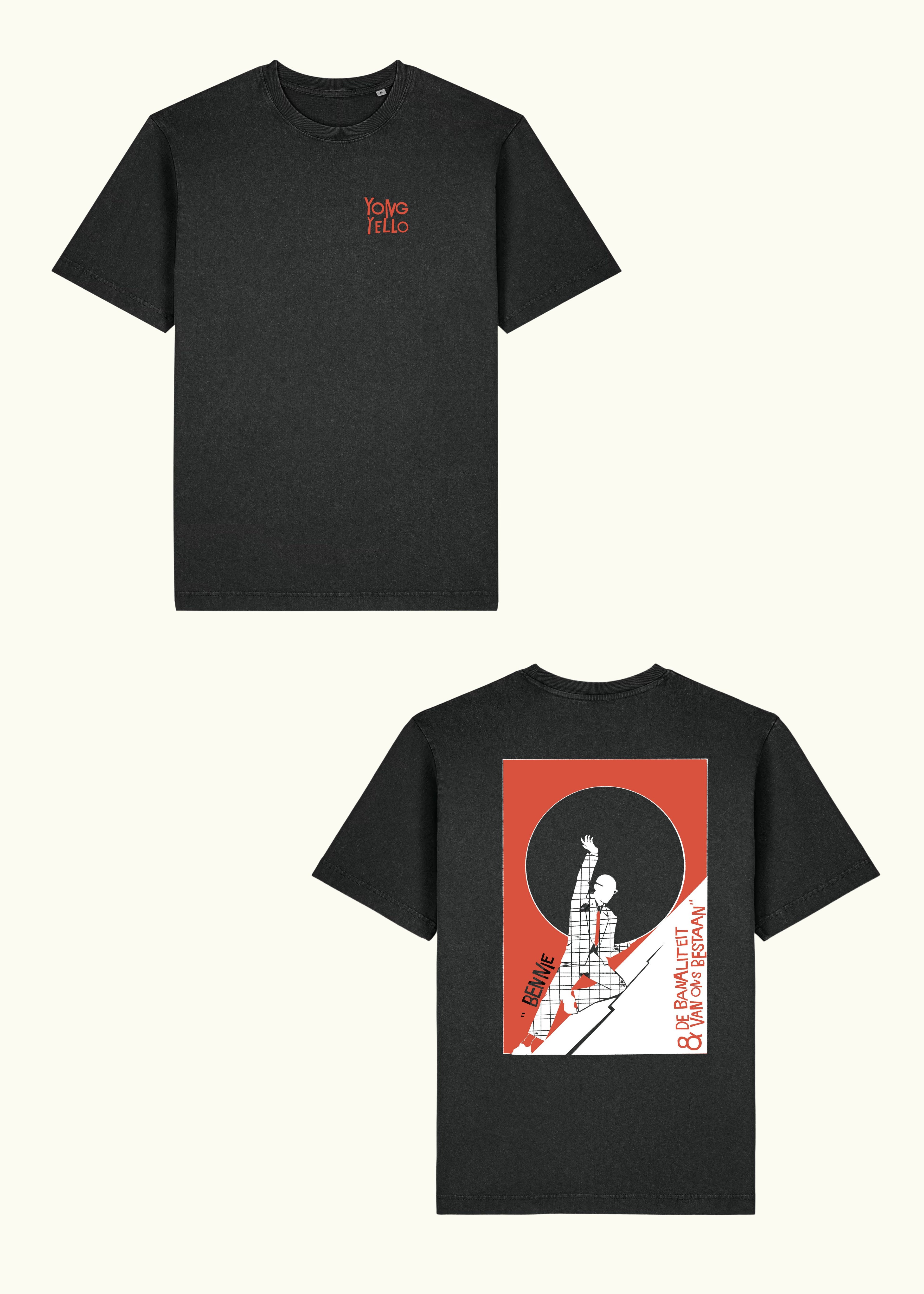 T-shirt Bennie Faded Zwart
