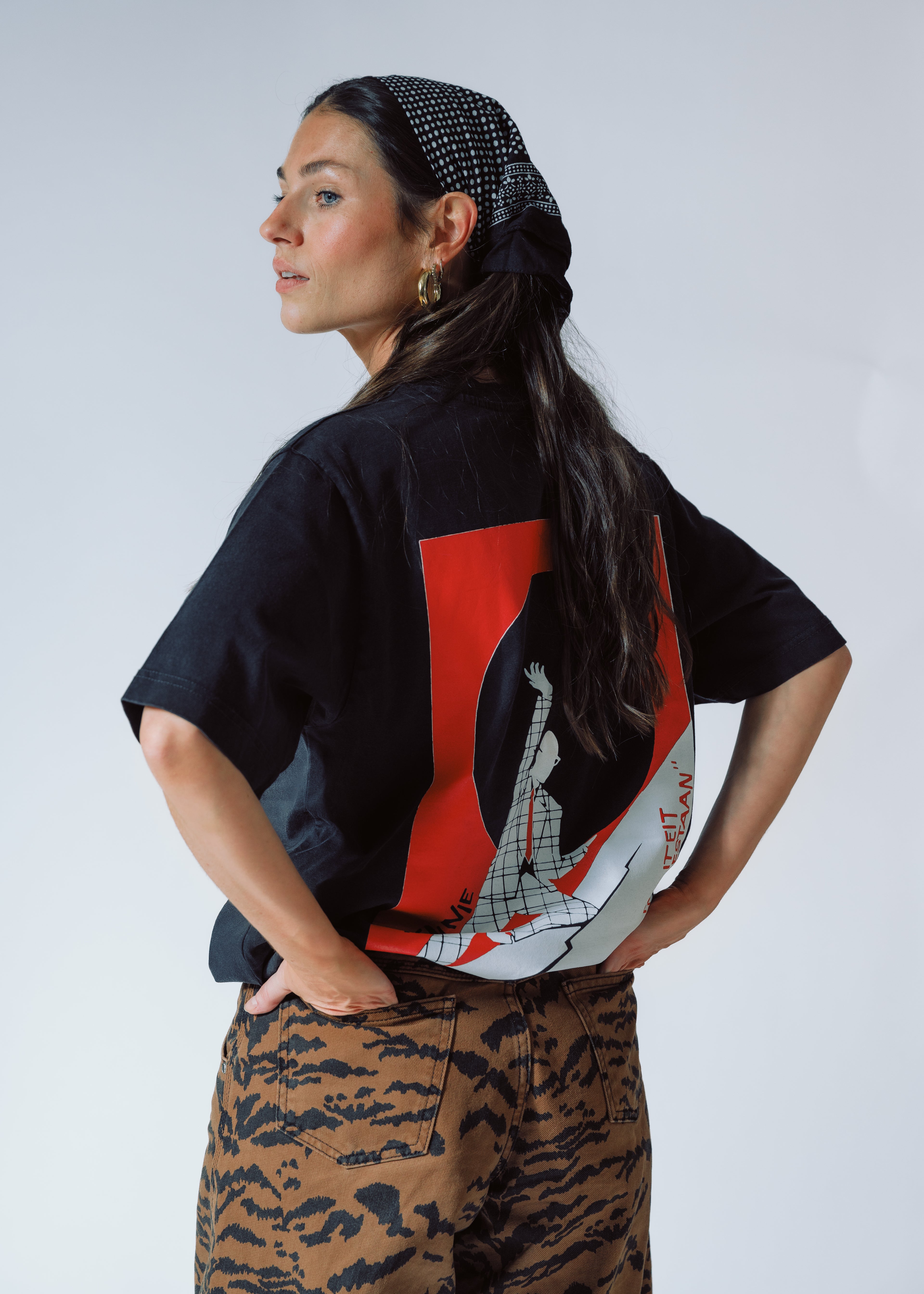 T-shirt Bennie Faded Zwart