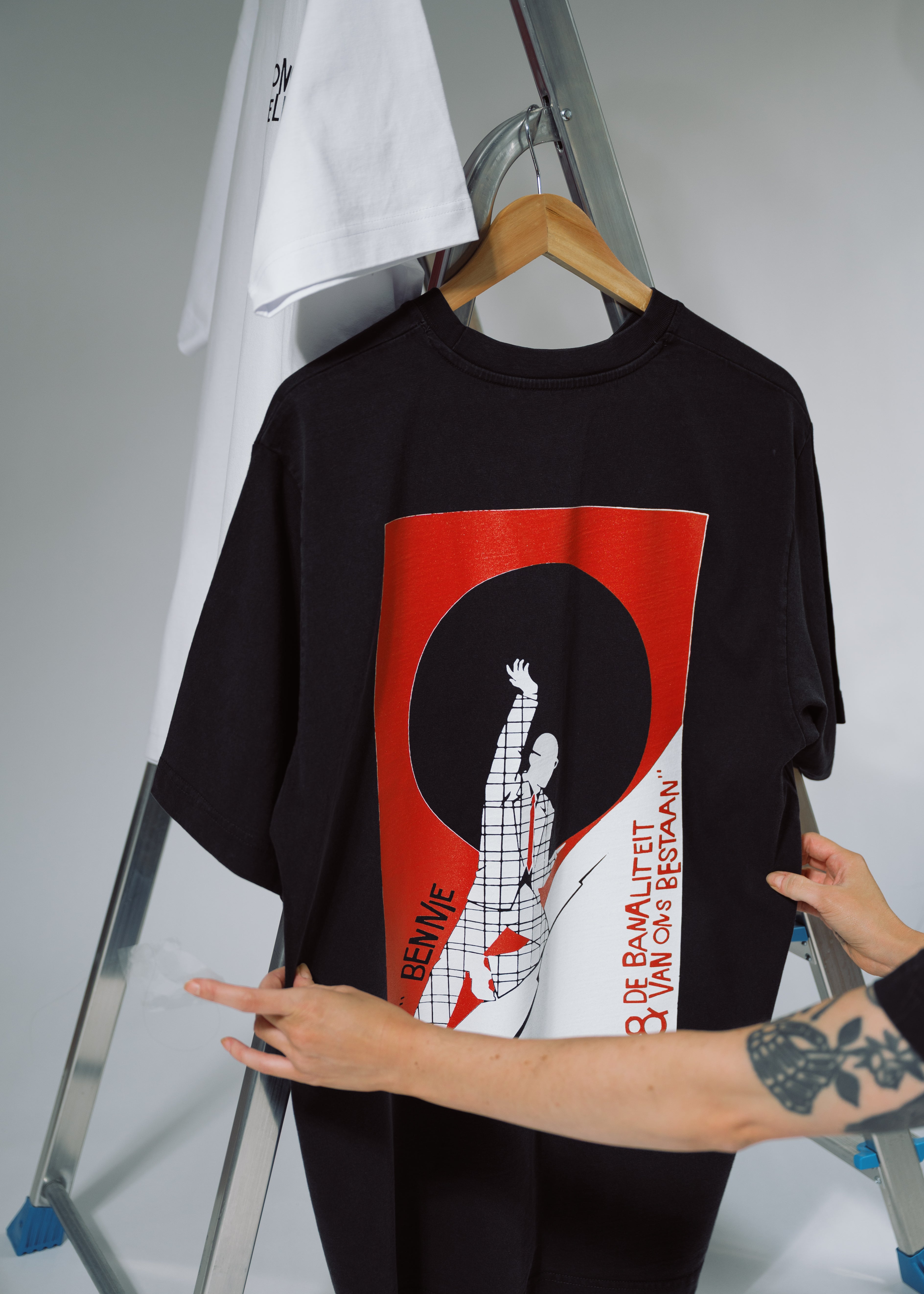 T-shirt Bennie Faded Zwart